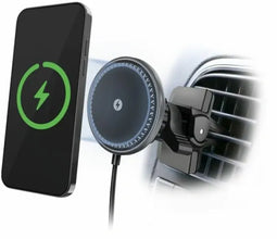 Mobilize Draadloze Magnetische Autolader - 15W - MagSafe Technologie - Zwart