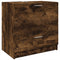 vidaXL - Wastafelkast - 59x37x59 - cm - bewerkt - hout - gerookt - eikenkleurig