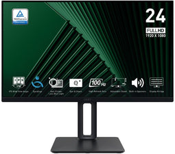 MSI PRO MP245PG - 24" Full HD Monitor - 100 Hz verversing - Zwart