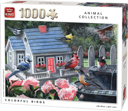 King Puzzel 1000 Stukjes - Colorful Birds - Legpuzzel (68 x 49 cm) - Kleurrijke Vogels