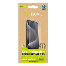 Muvit for Change - Schermbeschermer - 9H Hardheid - iPhone 17 Pro Max/16 Pro Max