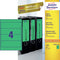 Avery Zweckform - Rugetiket avery breed 61x192mm zelfklevend groen | 5 stuks