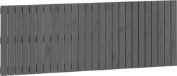 vidaXL - Wandhoofdbord - 166x3x60 - cm - massief - grenenhout - grijs