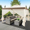 Coast Tuinpaviljoen - Partytent - 4 Zijwanden Waterbestendig UV-bescherming - Beige 300 x 300 cm