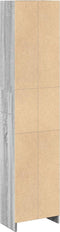vidaXL - Boekenkast - 40x24x176 - cm - bewerkt - hout - grijs - sonoma - eikenkleurig
