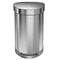 Simplehuman Semi Round Prullenbak - 45 l - RVS - Zilver