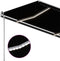 vidaXL - Luifel - handmatig - uittrekbaar - met - LED - 450x350 - cm - antracietkleur