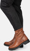 PS Poelman DUNGABALL - Dames enkellaarzen - Chunky zool 3.5 cm - Cognac