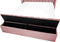 NOYERS - Bed met opbergruimte - Roze - 140 x 200 cm - Fluweel