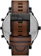 Diesel MR. DADDY SLIM - Polshorloge 54 mm - Bruin leren band - Zwart/bruin
