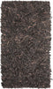 MUT - Shaggy vloerkleed - Bruin - 80 x 150 cm - Leer