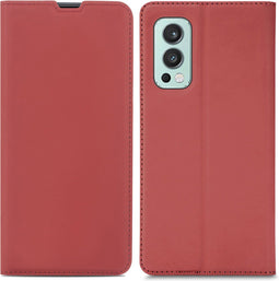 iMoshion Hoesje Geschikt voor OnePlus Nord 2 Hoesje Met Pasjeshouder - iMoshion Slim Folio Bookcase - Rood