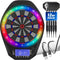 Healfith - Elektronisch dartbord - 34 games 72 varianten 12 dartpijlen - Zwart