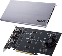 ASUS HYPER M.2 X16 CARD V2 - PCI-e 3.0 - 4x M.2 slots - tot 128Gbps bandbreedte