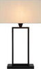 Atmooz - Tafellamp Bailo - Met kap - E27 - Slaapkamer / Woonkamer - Zwart - Hoogte 61cm - Metaal