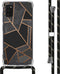 iMoshion Hoesje Geschikt voor Samsung Galaxy A41 Hoesje Met Koord - iMoshion Design Hoesje met Koord - Zwart / Meerkleurig / Goud / Black Graphic