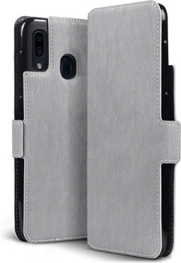 Qubits - slim wallet hoes - Geschikt voor Samsung Galaxy A30 - Grijs