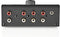 Nedis Analoge Audio-Switch - 4-Poorts poort(en) - Input: 1x 3,5 mm / 3x (2x RCA Female) - Output: 1x (2x RCA Female) - Manueel - Metaal - Zwart