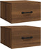 vidaXL - Nachtkastjes - 2 - st - wandgemonteerd - 35x35x20 - cm - bruin - eikenkleur