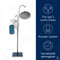 Lumiz Terras Standaard - Solar Tuinverlichting - Tuinverlichting op zonne energie - Hanglamp - Decoratie - Tuinlampjes - Tuinverlichting op zonneenergie - Zwart Metaal - 192 cm