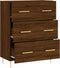 vidaXL - Dressoir - 69,5x34x90 - cm - bewerkt - hout - bruin - eikenkleur