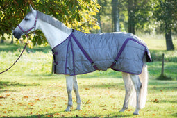 Kerbl Paardendeken - Indoor - Ademend en warm - Grijs/Rood 135 cm