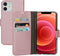 Mobiparts iPhone 12/12 Pro - Wallet Case - Saffiano motief - Roze