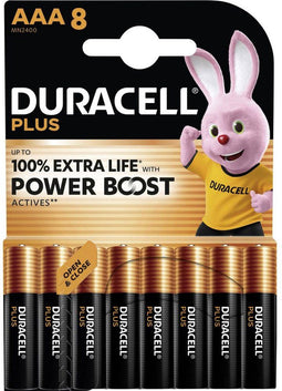 Duracell Plus Power Boost - AAA Alkaline batterij 1.5 V - Set van 8 (8 stuks)