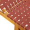vidaXL - Ligbed - massief - acaciahout - en - stof - rood