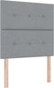 vidaXL - Hoofdbord - met - Knopen - Lichtgrijs - 90 - cm - Stof