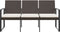 vidaXL - Tuinbank - 3-zits - met - kussens - polypropeen - rattan - bruin