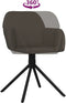 vidaXL - Eetkamerstoelen - draaibaar - 2 - st - fluweel - donkergrijs