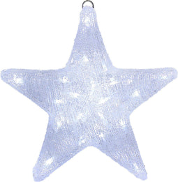 Deuba Kerstfiguur - Kerstster LED 30cm - Spatwaterbestendig - Wit Licht