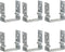 vidaXL Grondankers 6 st 14x6x15 cm gegalvaniseerd staal zilverkleurig