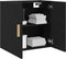 vidaXL - Zwarte - Eiken - Wandkast - - - 60x30x60 - cm, - Gemaakt - van - Bewerkt - Hout