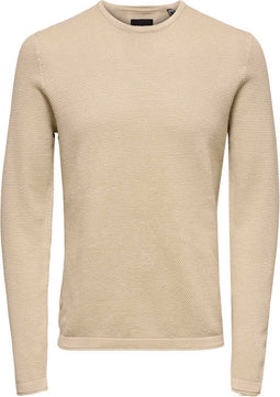ONLY & SONS ONSPANTER 12 STRUC CREW KNIT NOOS - Heren Trui - Gebreid - Maat S