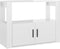 vidaXL - Dressoir - 80x30x60 - cm - bewerkt - hout - hoogglans - wit