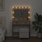 vidaXL - Kaptafel - met - LED-verlichting - - - Sonoma - Eiken - 78,5x41x135 - cm