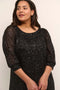 Kaffe Curve KCsally Dress - Dames Jurk A-lijn 3/4 mouwen - Maat M
