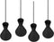 RL LIVE YOUR LIGHT Enzo - Hanglamp - 4 lichtpunten - Zwart