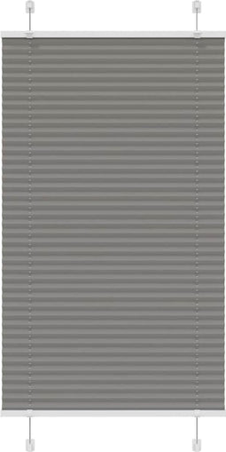 vidaXL - Plissé - rolgordijn - 80x100 - cm - stofbreedte - 79,4 - cm - antraciet