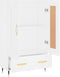 vidaXL - Hoge - kast - 69,5x31x115 - cm - bewerkt - hout - wit