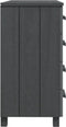 vidaXL - Dressoir - HAMAR - 79x40x80 - cm - massief - grenenhout - donkergrijs