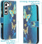 iMoshion Hoesje Geschikt voor Samsung Galaxy S22 Hoesje Met Pasjeshouder - iMoshion Design Softcase Bookcase - Blauw / Blue Butterfly