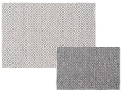 Tapijt Wit Grijs 70 % katoen 30 % Polyester 160 x 230 cm