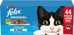 Felix Original in Gelei - Kattenvoer Natvoer - Vis Selectie - (44 x 85g)