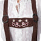 dressforfun Alpsee - Lederhose - Klassieke klederdrachtvorm met hartvormige zak - Bruin