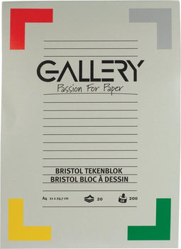 Gallery Bristol tekenblok formaat 21 x 297 cm A4 200 g m² 20 vel