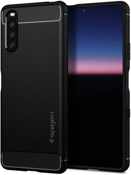 Spigen Rugged Armor - Sony Xperia 10 III - TPU Back Cover - Schokbestendig - Zwart