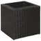 vidaXL - Plantenbakken - verhoogd - 3 - st - poly - rattan - zwart